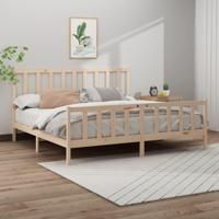 Bedframe zonder matras massief grenenhout 200x200 cm - thumbnail
