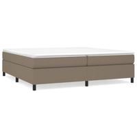 Boxspring met matras stof taupe 200x200 cm - thumbnail
