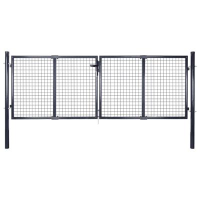 VidaXL Tuinhek van gaas gegalvaniseerd staal 300x75 cm grijs