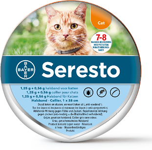 Seresto vlooien- en tekenband voor katten (1,25 g + 0,56 g)