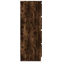 Dressoir 60x35x98,5 cm bewerkt hout gerookt eikenkleurig - thumbnail