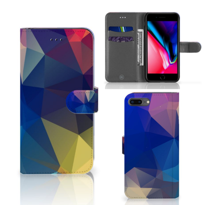 Apple iPhone 7 Plus | 8 Plus | Book Case | Polygon Dark