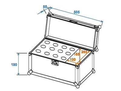 Roadinger 30109895 Microfoon flightcase (l x b x h) 325 x 510 x 310 mm - thumbnail