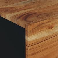 Salontafel 80x50x40 cm massief acaciahout en bewerkt hout - thumbnail