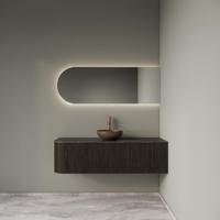 Badkamermeubelset Gliss Design Alluro 140 cm Rechts Charcoal - thumbnail