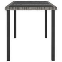 Tuintafel 180x70x73 cm poly rattan grijs - thumbnail
