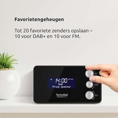 TechniSat DIGITRADIO 50 SE Wekkerradio DAB, DAB+, VHF (FM) Wekfunctie Zwart