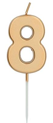 Cijferkaars &apos;8&apos; Goudkleurig 5cm