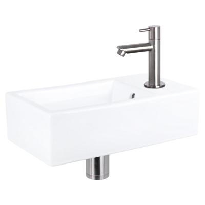 Differnz Force fonteinset keramiek kraan recht mat chroom 40 x 22 x 11.5 cm Differnz Force fonteinset keramiek kraan recht mat chroom 40 x 22 x 11.5 cm