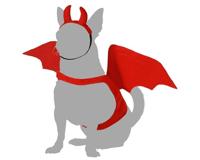 Kostuum voor honden Demon Maat M - thumbnail