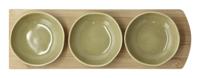 Villa Collection - Shoku - Bambooschaal met 3 dipschaaltjes Pure Green - thumbnail
