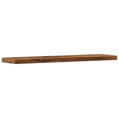 Wandschappen 4 st 40x10x1,5 cm bewerkt hout oud houtkleurig - thumbnail