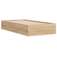 Bedframe met lades bewerkt hout sonoma eikenkleurig 90x190 cm - thumbnail