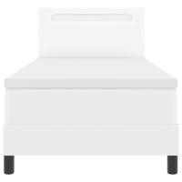 Bedframe met matras met matras Wit 90 x 200 cm Kunstleer - thumbnail