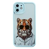 iPhone 11 blauwe case - Tijger wild - thumbnail