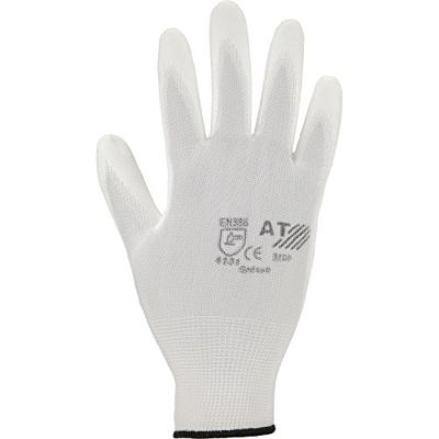 Asatex Handschoen | maat 9 wit | EN 388 PSA-categorie II | nylon met polyurethaan | 12 paar - 3700/9/70 3700/9/70