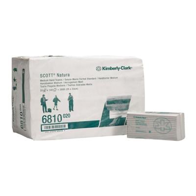 Kimberly-Clark SCOTT® NATURA handdoekpapier 2-laags C-vouw - 25x32cm - 2432st Kimberly-Clark SCOTT® NATURA handdoekpapier 2-laags C-vouw - 25x32cm - 2432st