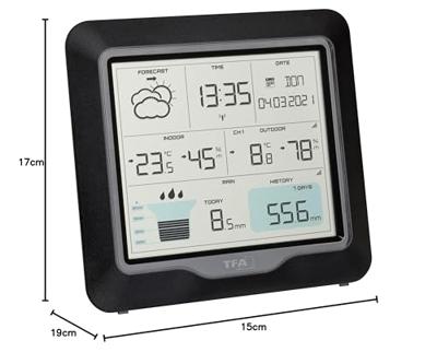 TFA Dostmann RAIN PRO 35.1160.01 Draadloos weerstation Verwachting voor 12 tot 24 uur Aantal sensoren max.: 3