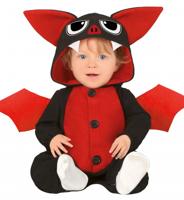 Vleermuis Jumpsuit Rood Baby - thumbnail