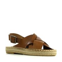 VIA VAI Dames Espadrilles in Leder (Bruin) - thumbnail