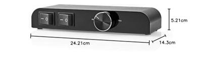 Luidsprekerschakelaar | 2 Poorten | Banana | Volume Control | Zwart Luidsprekerschakelaar | 2 Poorten | Banana | Volume Control | Zwart