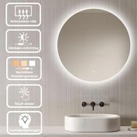 Loxa - Ronde Badkamerspiegel Lena met Led 80cm - Dimbaar - Condensvrij vlak - Duurzame kwaliteit - Eenvoudige installatie - thumbnail