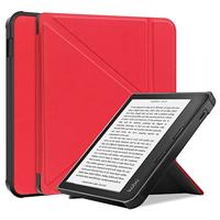 Lunso - Origami sleepcover hoes - Kobo Libra 2 (7 inch) - Rood - thumbnail