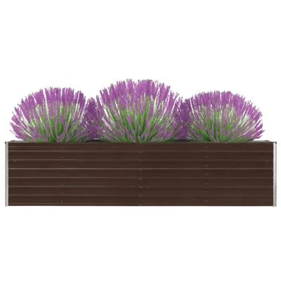 Plantenbak verhoogd 320x40x77 cm gegalvaniseerd staal bruin Plantenbak verhoogd 320x40x77 cm gegalvaniseerd staal bruin