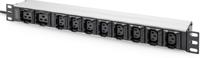 Digitus DN-95427 19 inch Stekkerdoos voor patchkast 1 HE Apparaatcontactdoos C13 10A Geschikt voor kastdiepte: vanaf 300 mm Aluminium, Aluminium (geëloxeerd), - thumbnail
