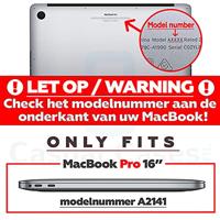 Lunso MacBook Pro 16 inch (2019) cover hoes - case - Glitter Donkergrijs - thumbnail