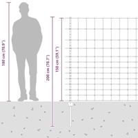 VidaXL Hek met paal zilver 1,5 x 25 m staal - thumbnail