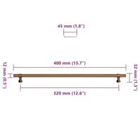 Handvatten 5 st 320 mm roestvrij staal bronskleurig - thumbnail