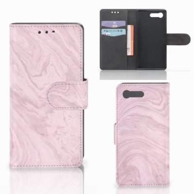 Sony Xperia X Compact | Bookcase | Marble Pink - Origineel Cadeau Vriendin