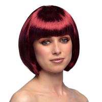 Pruik Cabaret Mahonie rood - thumbnail