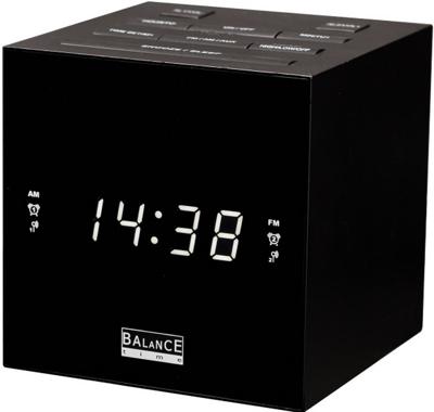 Balance wekkerradio am/fm digitaal led zwart met usb