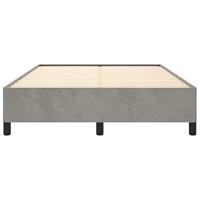 Bedframe zonder matras 140x190 cm fluweel lichtgrijs - thumbnail