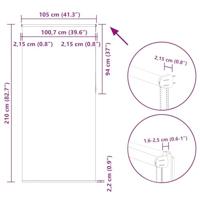 VidaXL Rolgordijn 105x210 cm stof verduisterend stofbreedte 100,7 cm - thumbnail