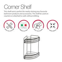 Metaltex Doucherek 20x20x30 cm Zwart/Metaal - thumbnail