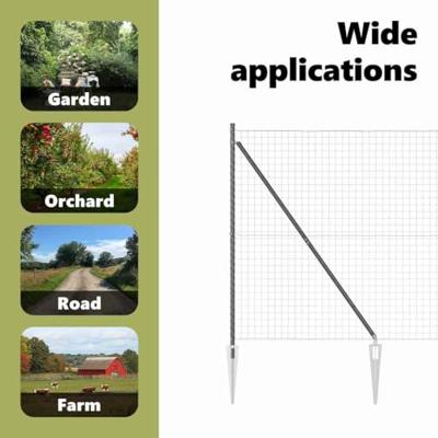 VidaXL Hek met paal grijs 1,5 x 10 m staal en pvc