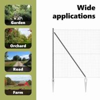 VidaXL Hek met paal grijs 1,5 x 10 m staal en pvc - thumbnail