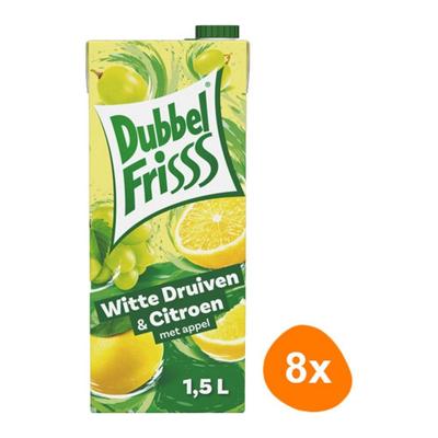 Dubbelfrisss - Witte Druiven & Citroen - 8x 1,5ltr