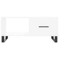 Salontafel 90x50x40 cm bewerkt hout wit - thumbnail