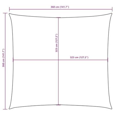 VidaXL Zonnescherm vierkant 3,6x3,6 m oxford stof antracietkleurig - thumbnail