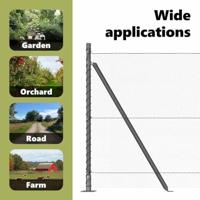 VidaXL Afrasteringspaal grijs 25 x 0,8 m (13 mm gaas) staal en pvc - thumbnail