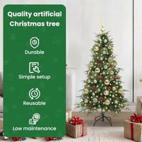 VidaXL Kunstmatige inklapbare kerstboom groen 120 cm pe en pvc - thumbnail