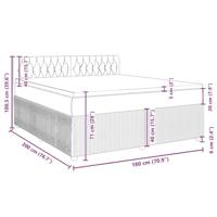 Boxspring met matras fluweel blauw 180x200 cm - thumbnail