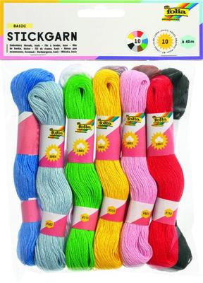 Borduurgaren folia 10 strengen 4m assorti | 5 stuks