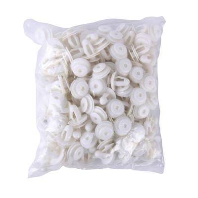 100 PCS Hole Plastic Rivets Fastener Push Clips(White)