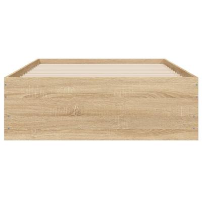 Bedframe met lades bewerkt hout sonoma eikenkleurig 100x200 cm - thumbnail