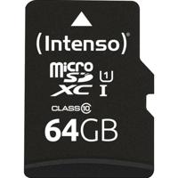 Intenso 64GB microSDXC Performance microSD-kaart 64 GB Class 10 UHS-I Waterdicht - thumbnail
